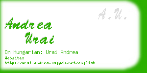 andrea urai business card